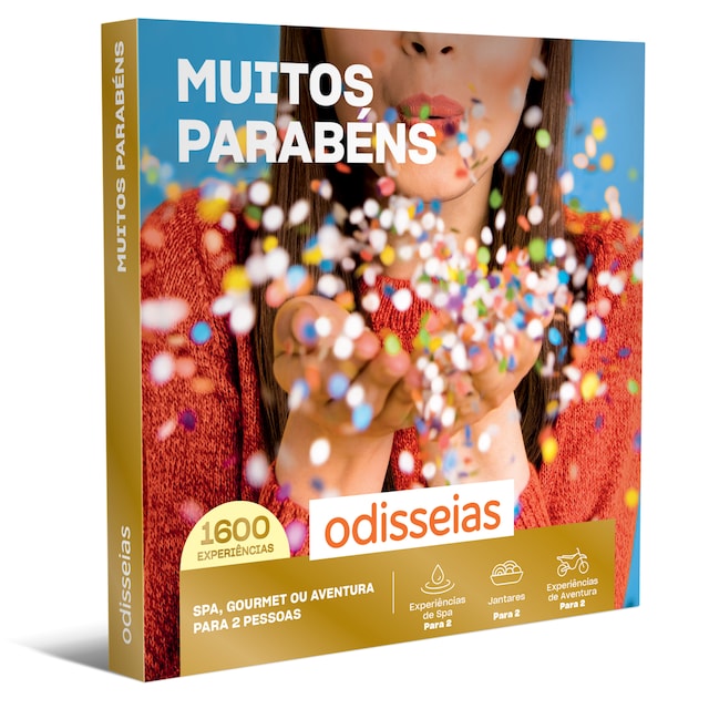 Imagem 0 de Pack Presente Odisseias - Muitos Parabéns | Experiência SPA, gourmet ou aventura | 2 pessoas