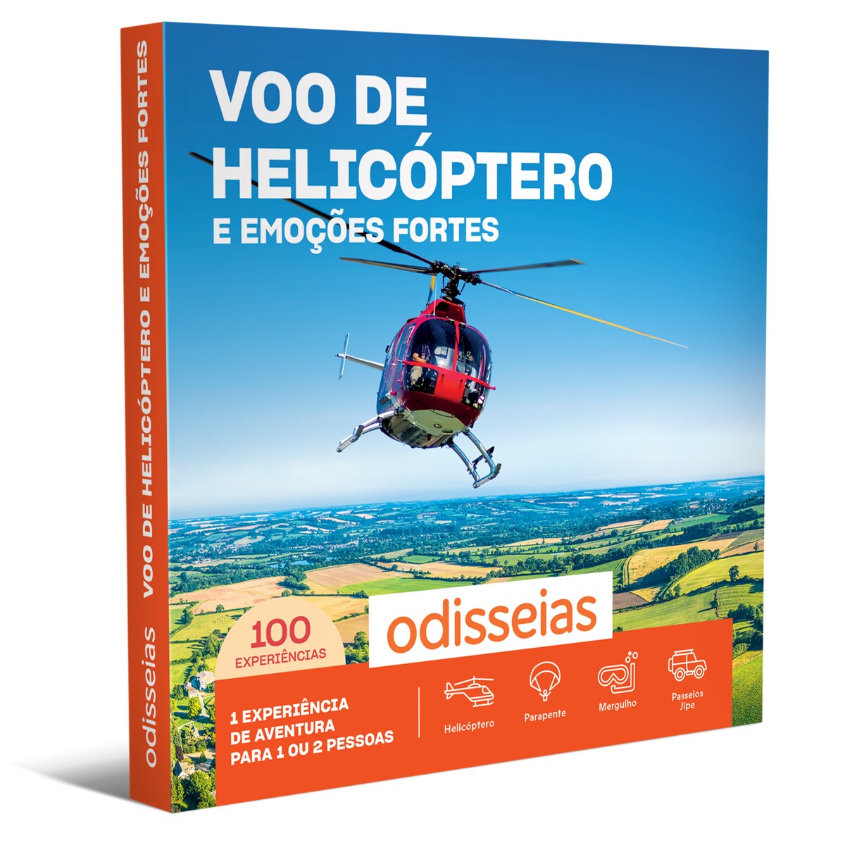 Pack Presente Odisseias - Voo de Helicóptero e Emoções Fortes | Experiência de Aventura para 1 ou 2 pessoas 1