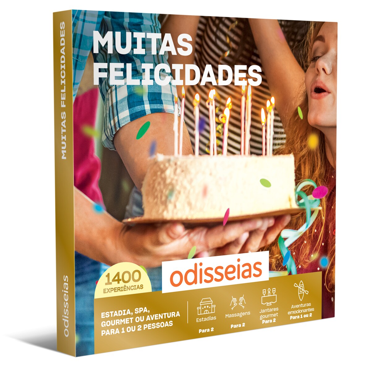 Pack Presente Odisseias - Muitas Felicidades | Experiência de alojamento, SPA, gourmet ou aventura | 1 ou 2 pessoas 1