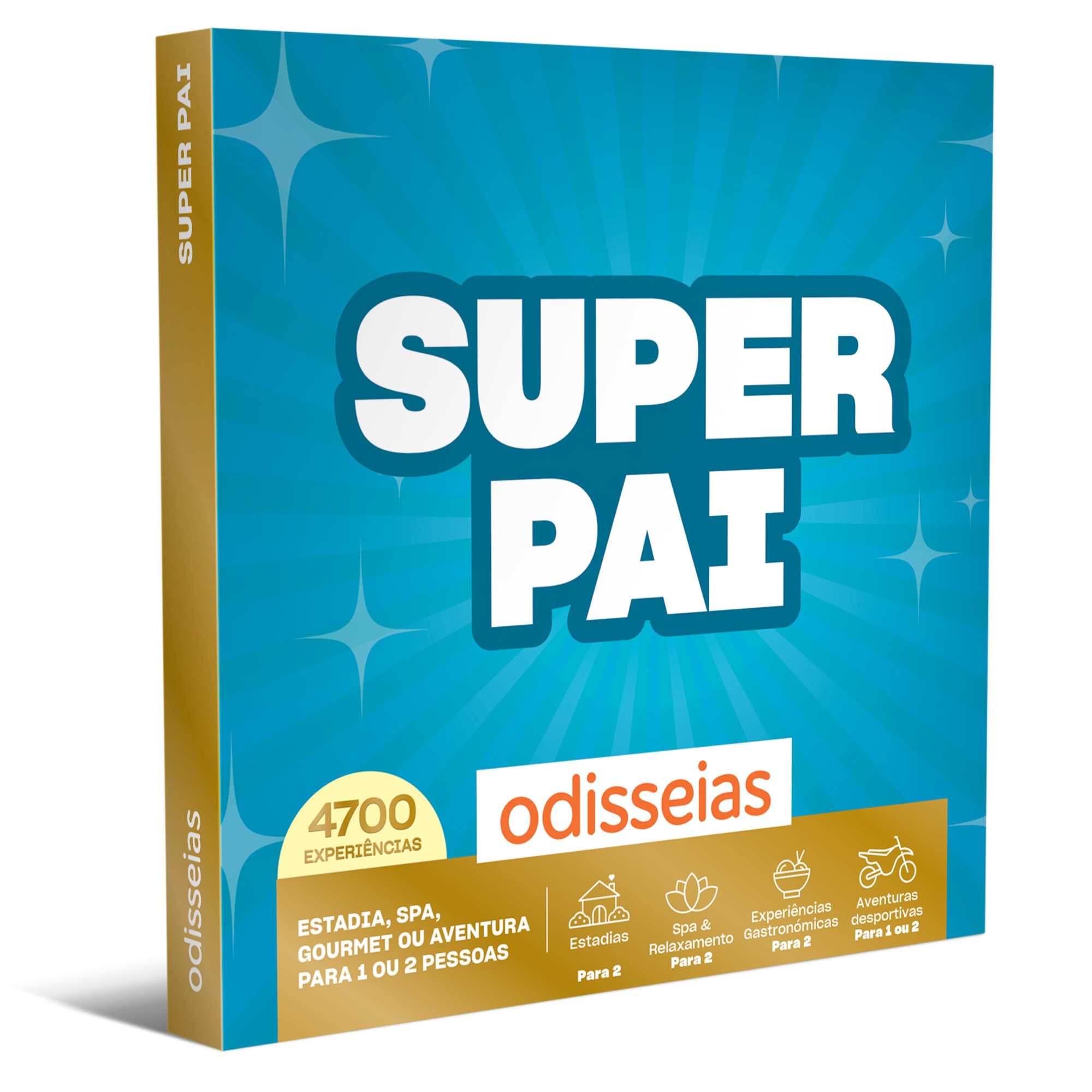 Pack Presente Odisseias - Super Pai | Experiência de alojamento, spa, gourmet ou aventura | 1 ou 2 pessoas 1