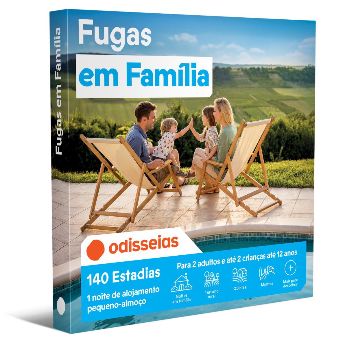 Imagem 0 de Pack Presente Odisseias - Fugas em Família | Experiência 1 noite | 2 adultos + 1 ou 2 crianças