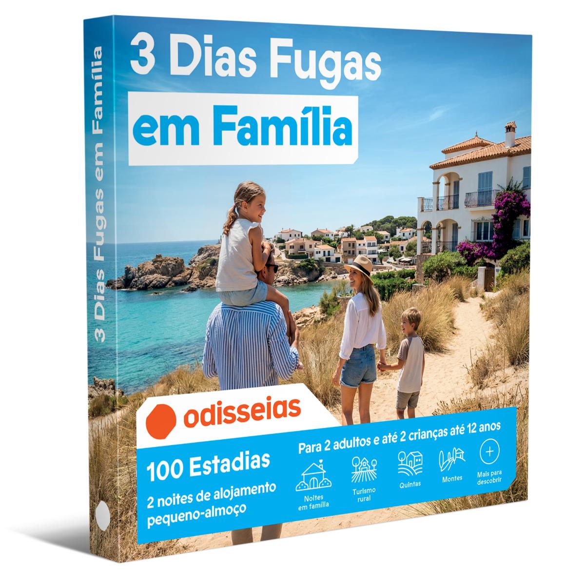 Imagem 0 de Pack Presente Odisseias - 3 Dias Fugas em Família | Experiência de 2 noites | 2 adultos + 1 ou 2 crianças