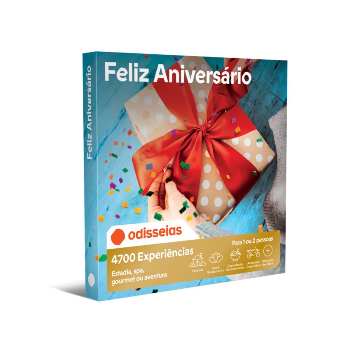 Imagem 0 de Pack Presente Odisseias - Feliz Aniversário | Experiência de alojamento, SPA, gourmet ou aventura | 1 ou 2 pessoas