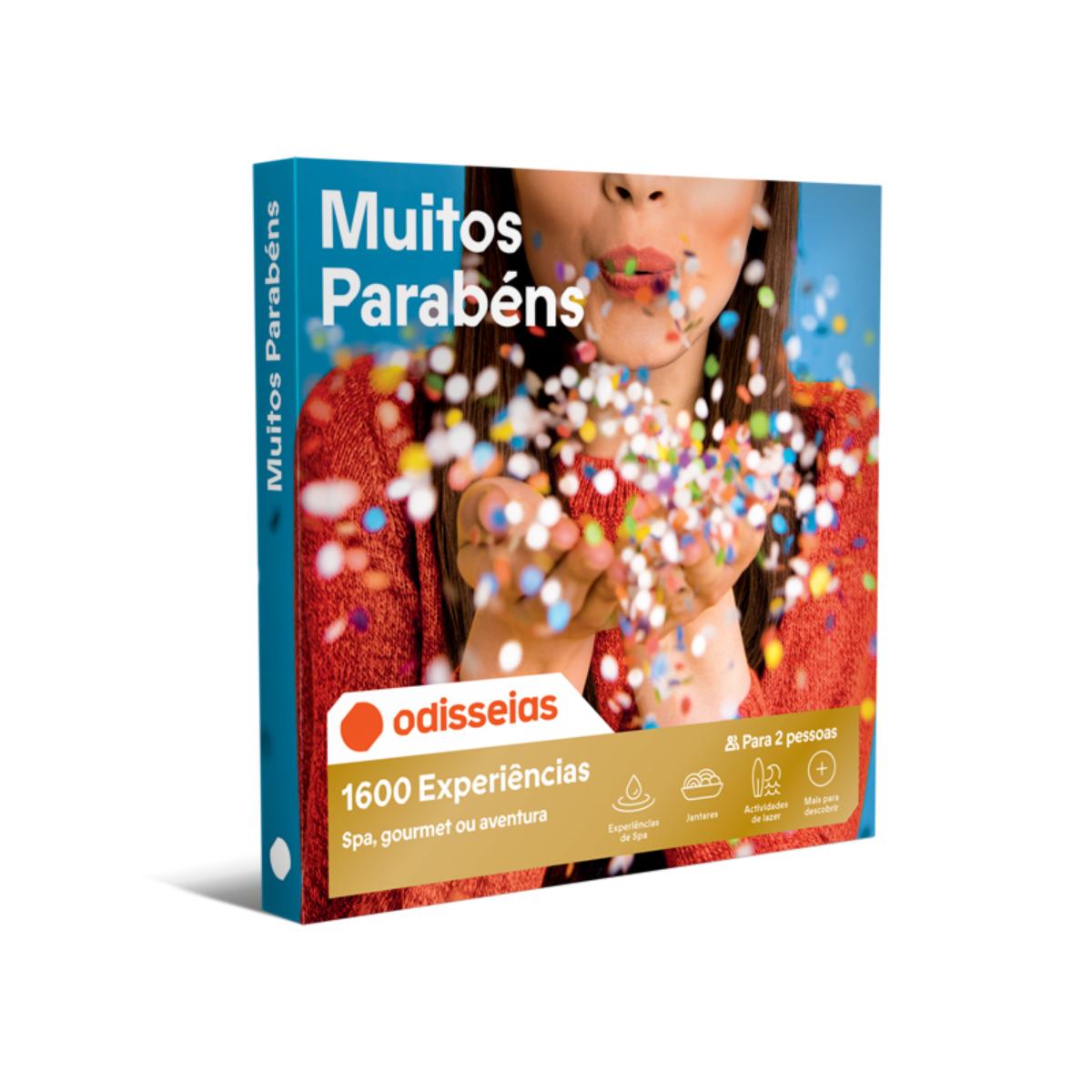 Imagem 0 de Pack Presente Odisseias - Muitos Parabéns | Experiência SPA, gourmet ou aventura | 2 pessoas