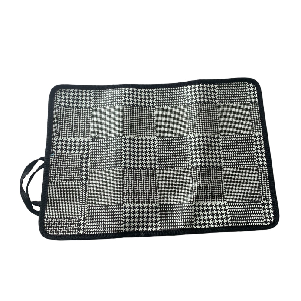 Individual com Talheres Inox Xadrez Preto-2