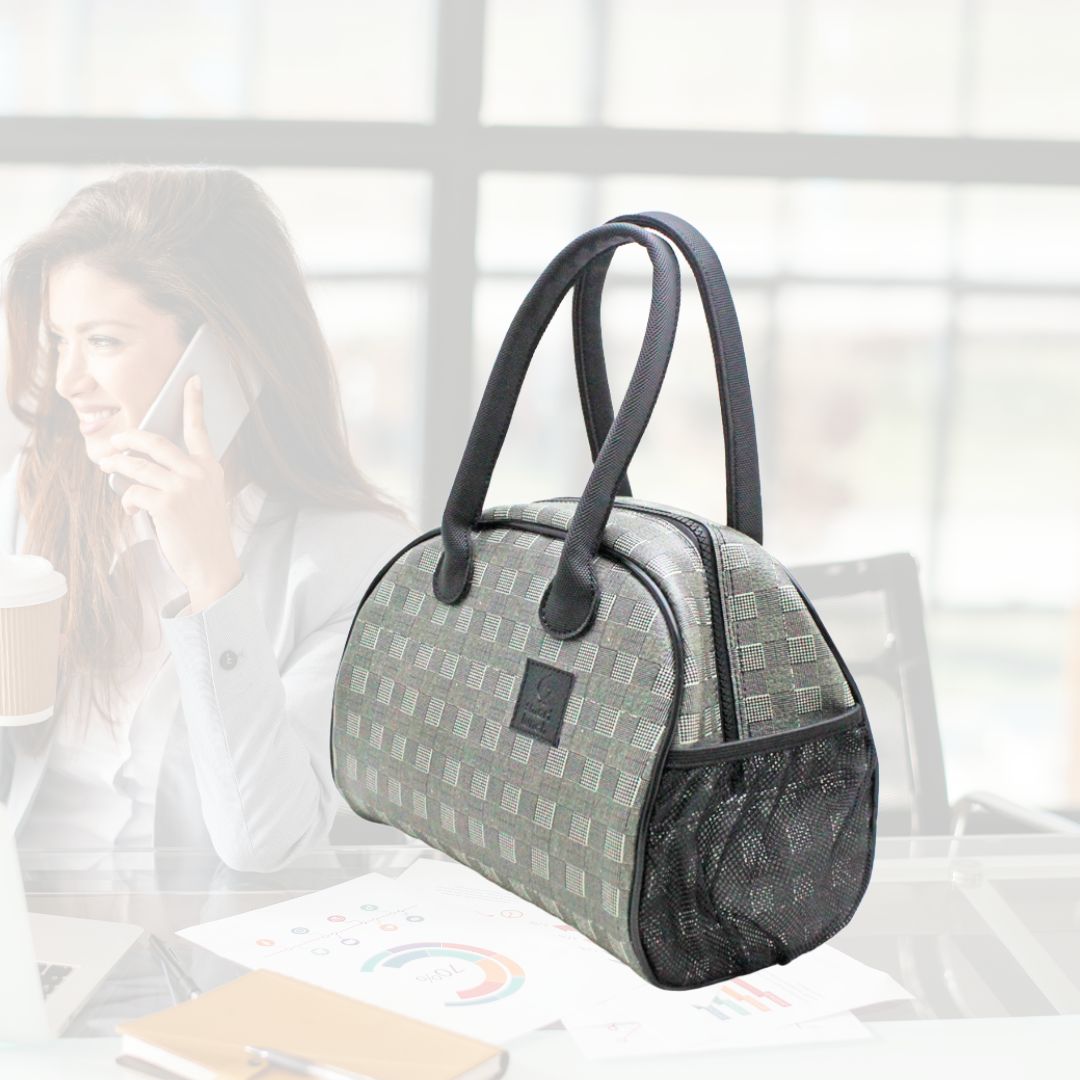 Saco Térmico CityBag Xadrez Preto-2