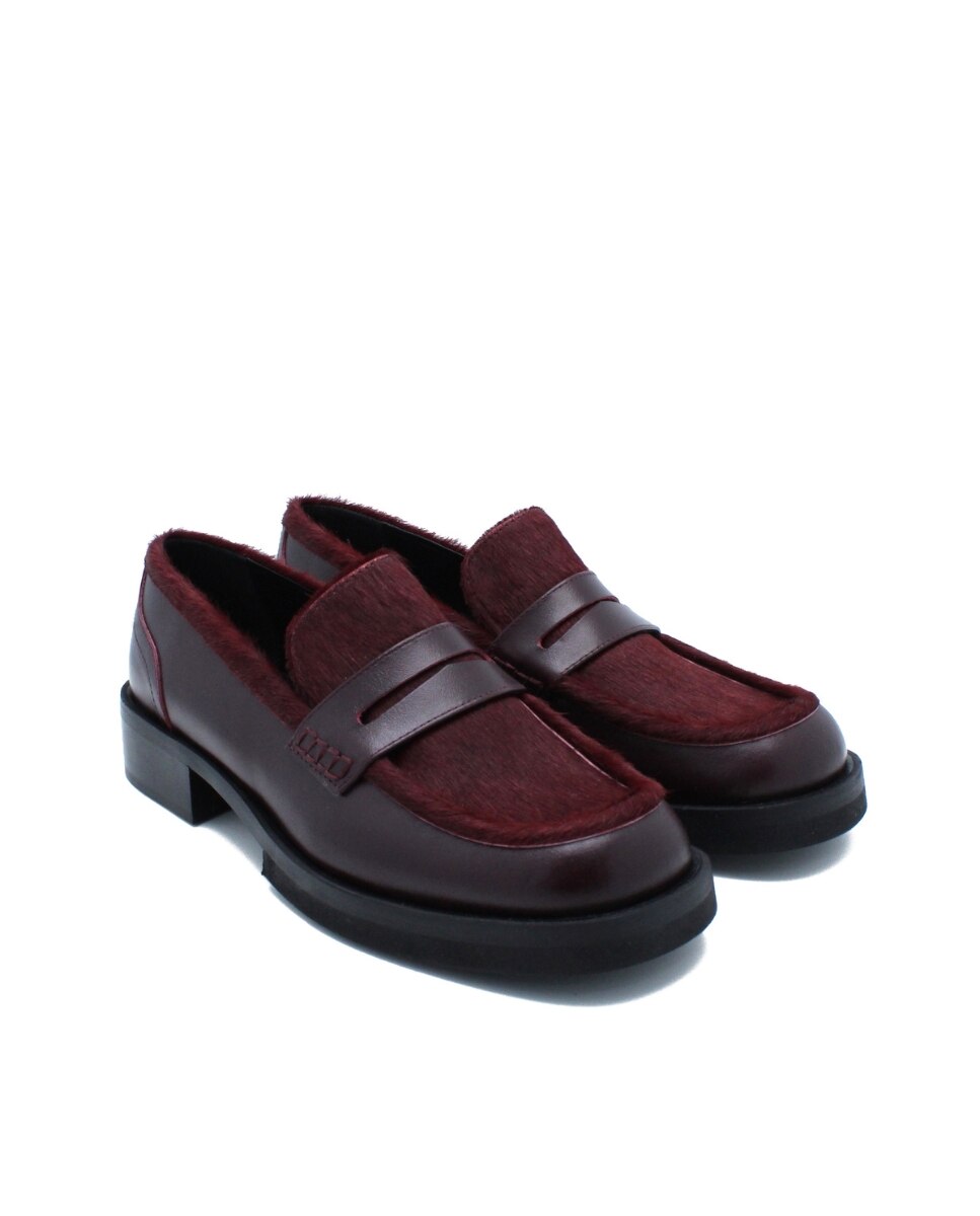 Loafers New York Bordeaux em Pele Bordeaux-2