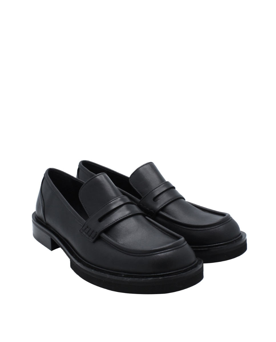 Loafers New York Black em Pele Preto-2