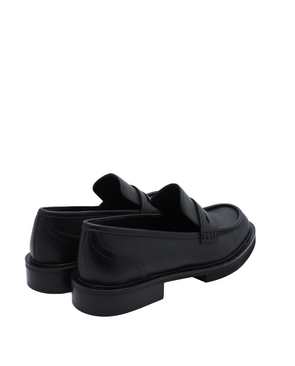 Loafers New York Black em Pele Preto-3