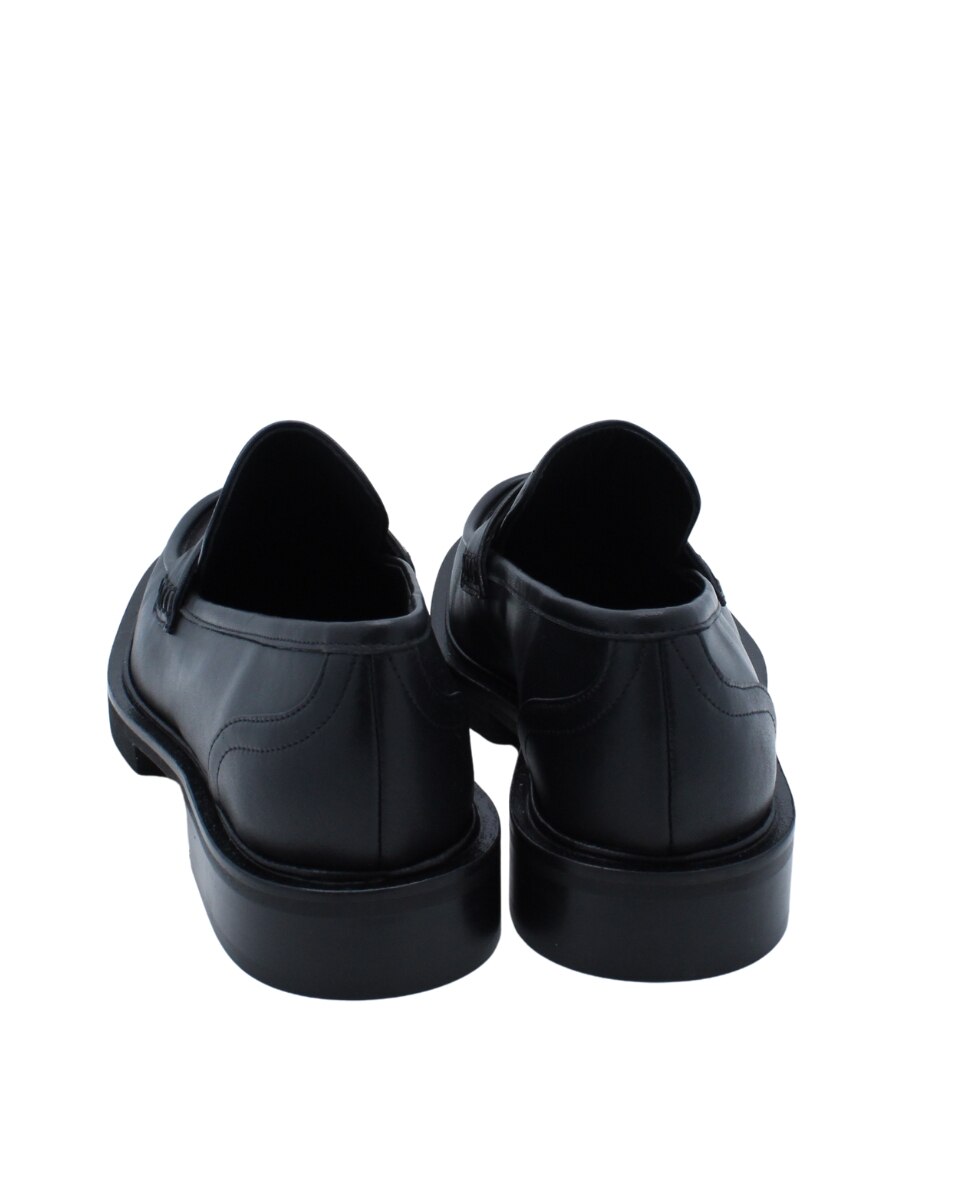 Loafers New York Black em Pele Preto-4