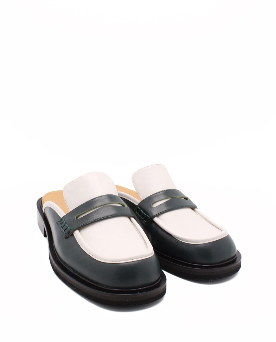Mules Chicago Olive Off White Caqui-2