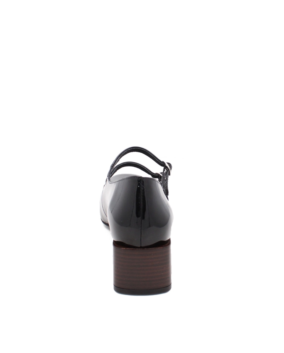 Sapatos Slingback Paris Black Patent Preto-5