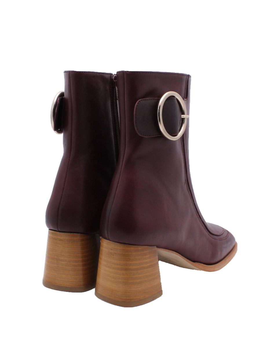 Botas Clássicas Florence Bordeaux em Pele Bordeaux-3