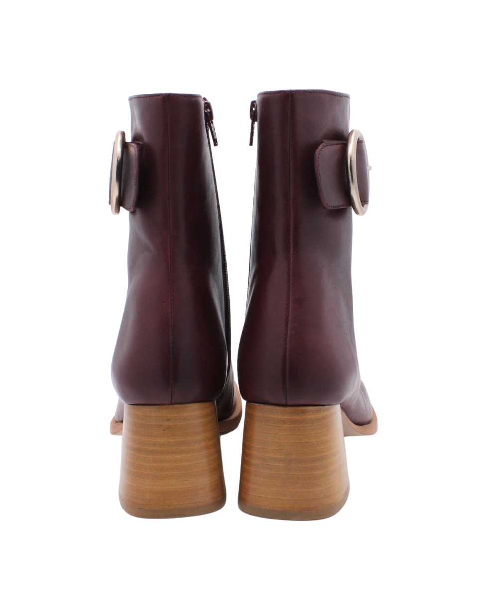 Botas Clássicas Florence Bordeaux em Pele Bordeaux-4