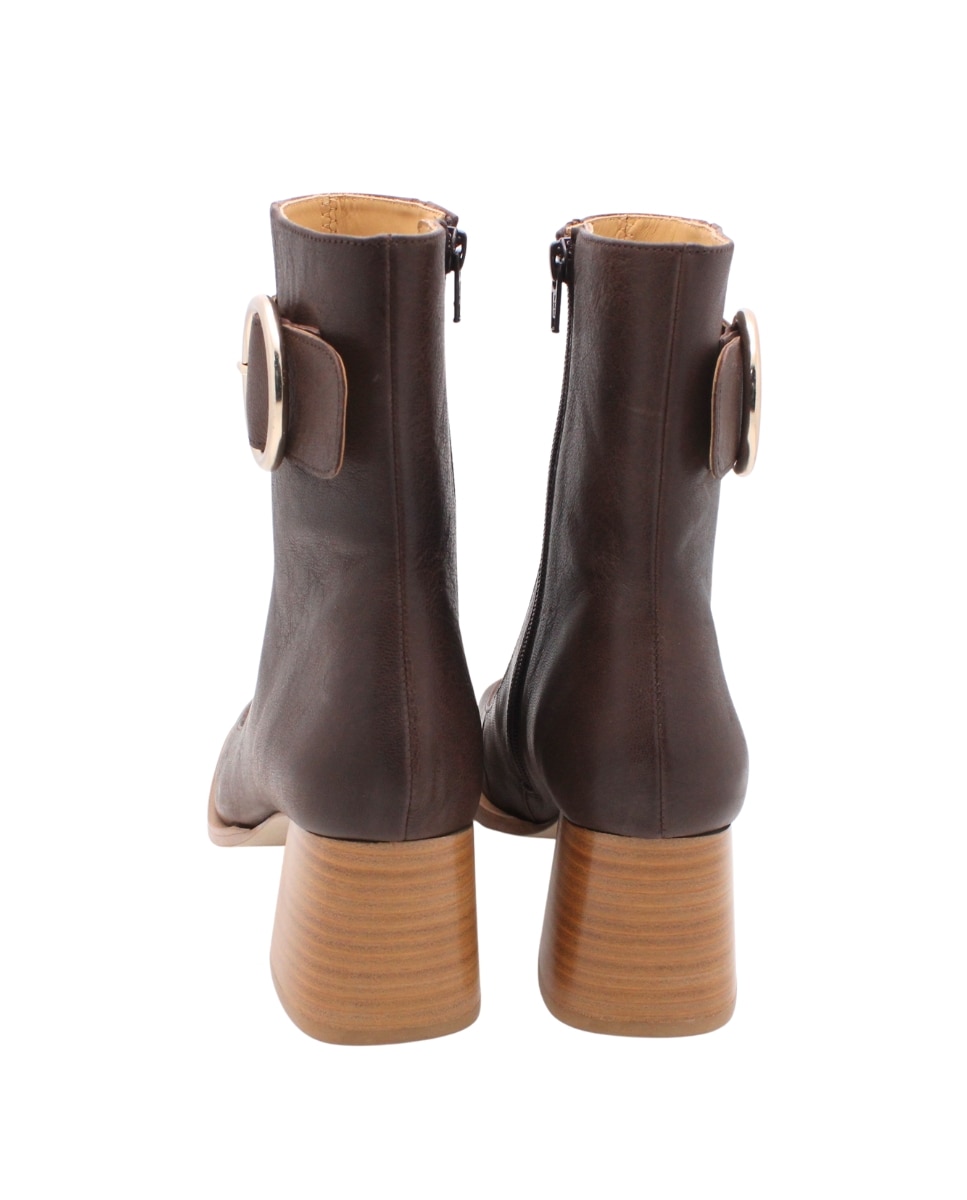 Botas Clássicas Florence Castanhas em Pele Castanho-4