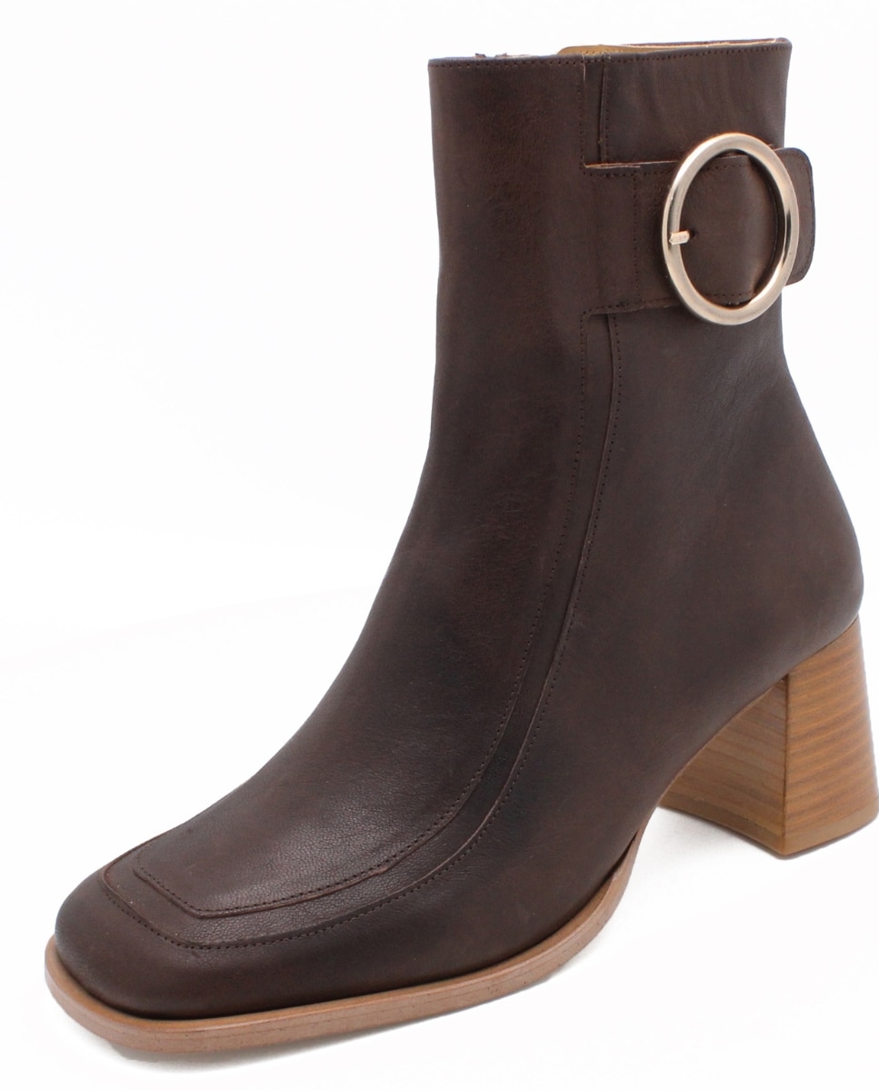 Botas Clássicas Florence Castanhas em Pele Castanho-6