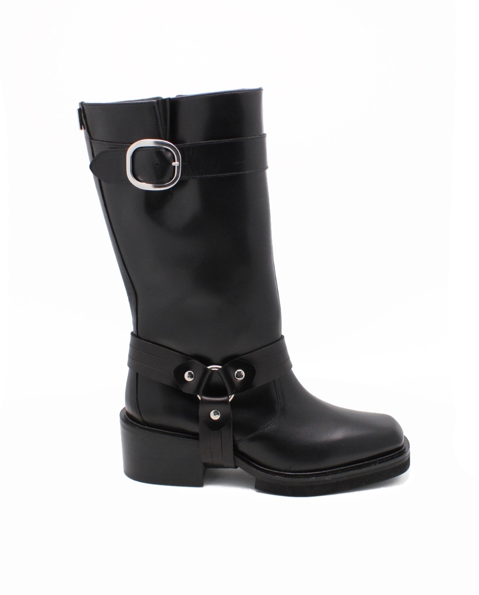 Imagem 0 de Botas Militares Barcelona Pretas em Pele