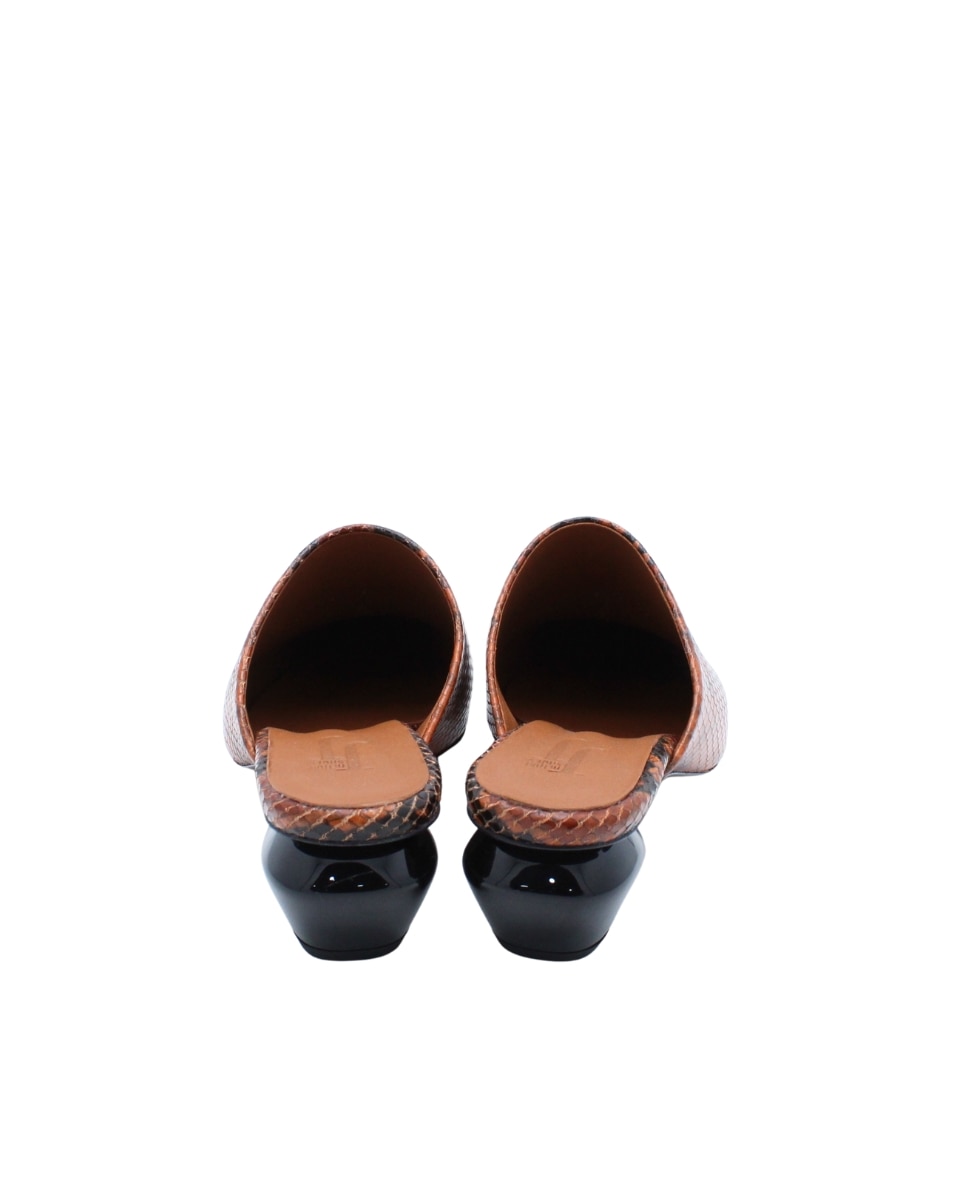 Sapatos de Salto Slingback Napoli Cognac Castanho-4
