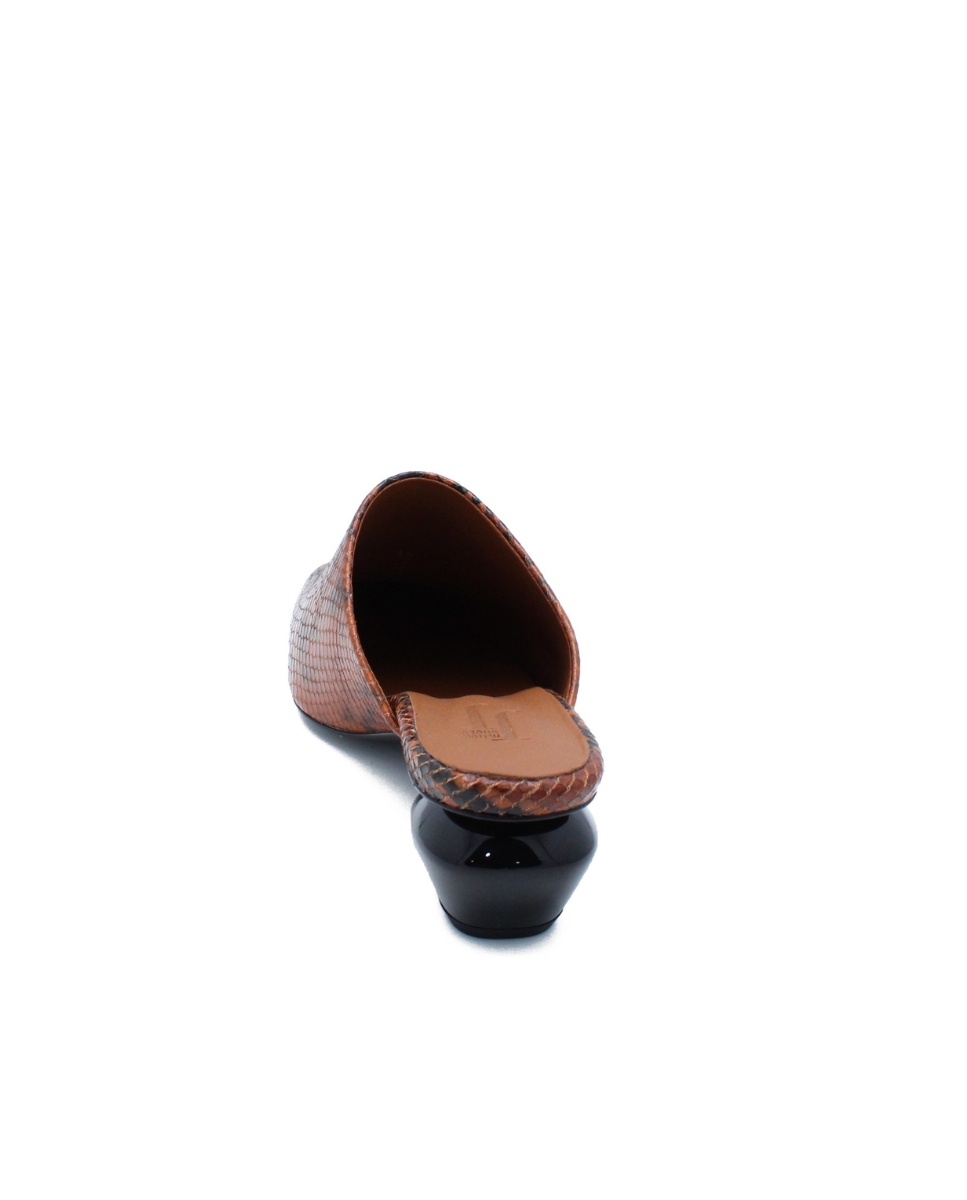 Sapatos de Salto Slingback Napoli Cognac Castanho-5
