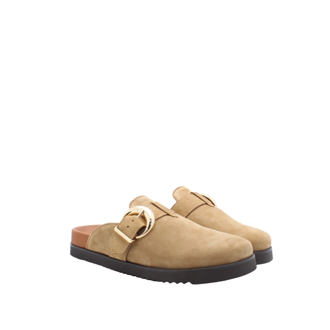 Mules Oslo Camel em Suede Camel-2