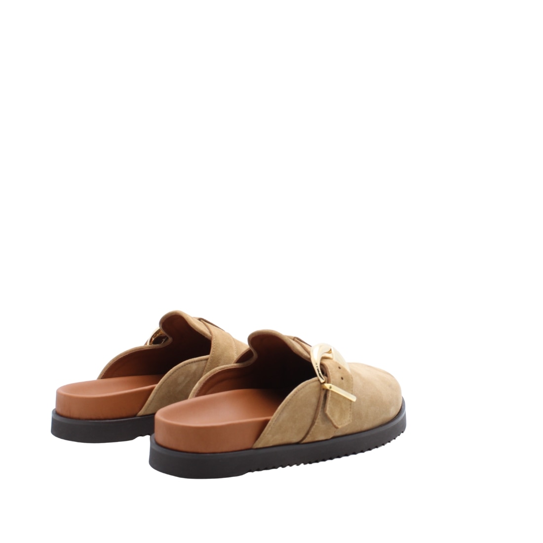 Mules Oslo Camel em Suede Camel-4