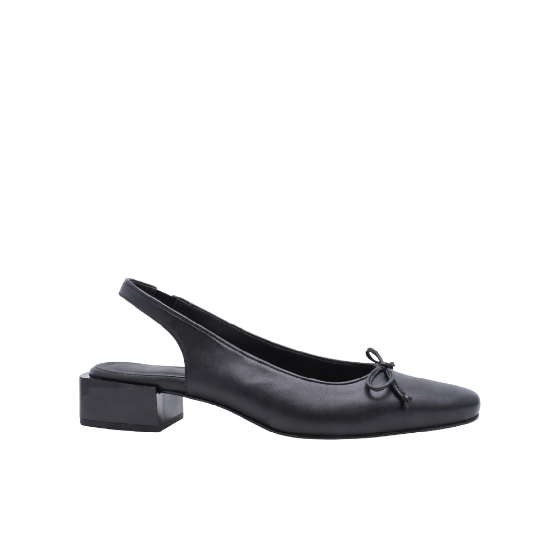 Imagem 0 de Sapatos Slingback Comporta em Pele Preta
