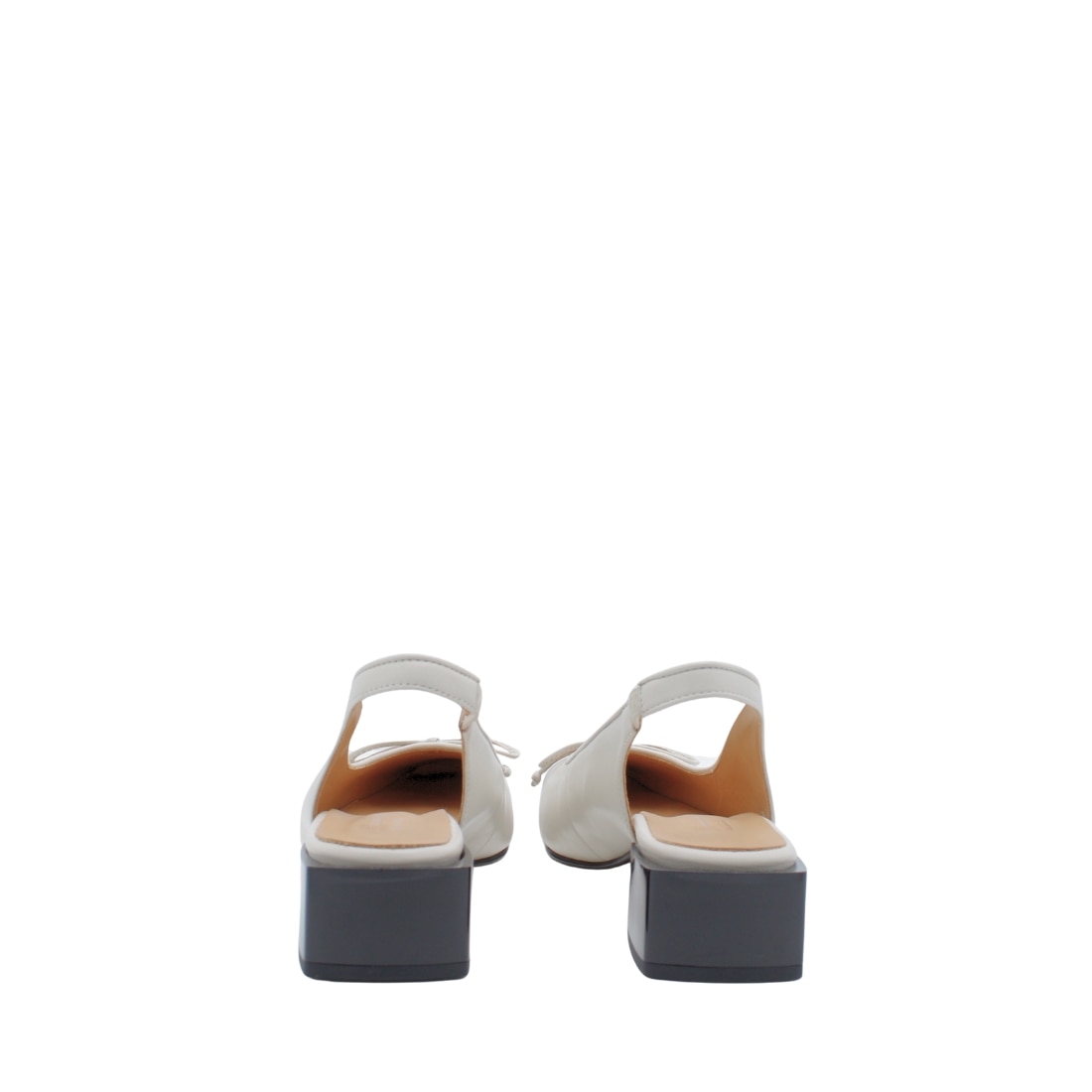 Sapatos Slingback Comporta em Pele Branco-3