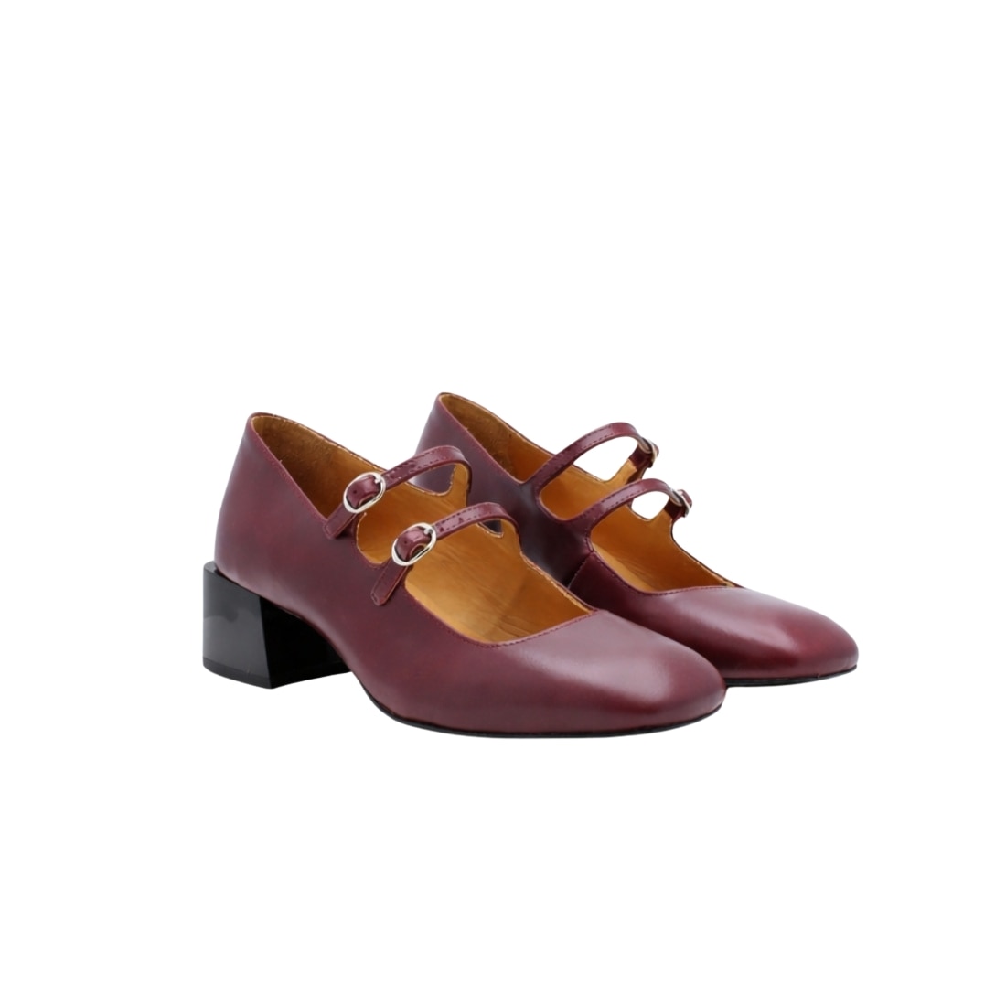 Sapatos Mary Jane Paris em Pele Bordeaux Bordeaux-2