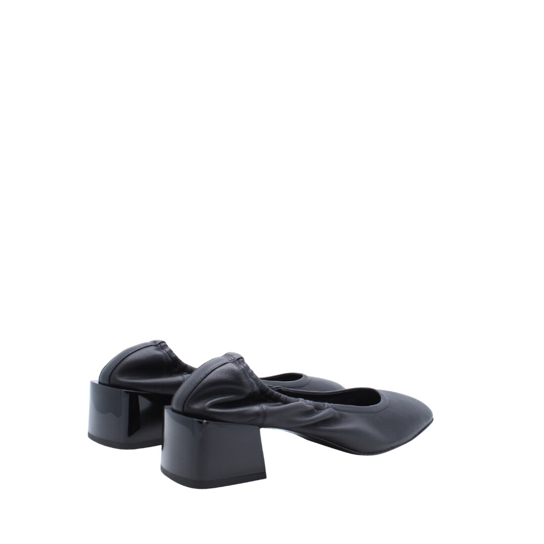 Sapatos de Salto Médio Paros em Pele Preta Preto-4