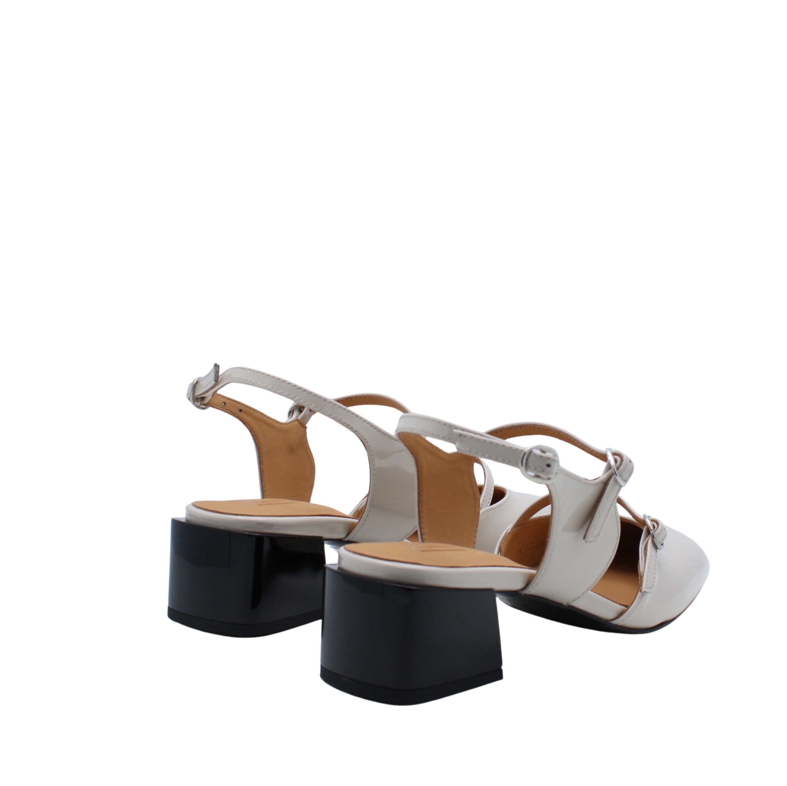 Sapatos Mary Jane Slingback Santorini em Pele Nude-4
