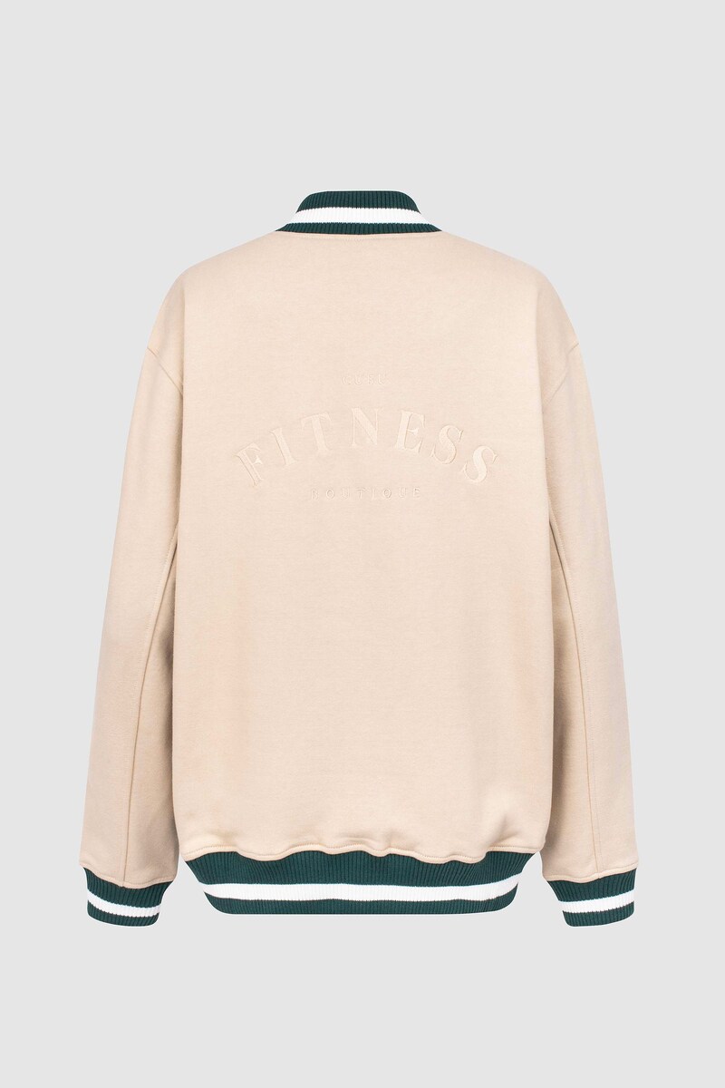 Casaco Bomber 100% Algodão Orgânico Bege-2