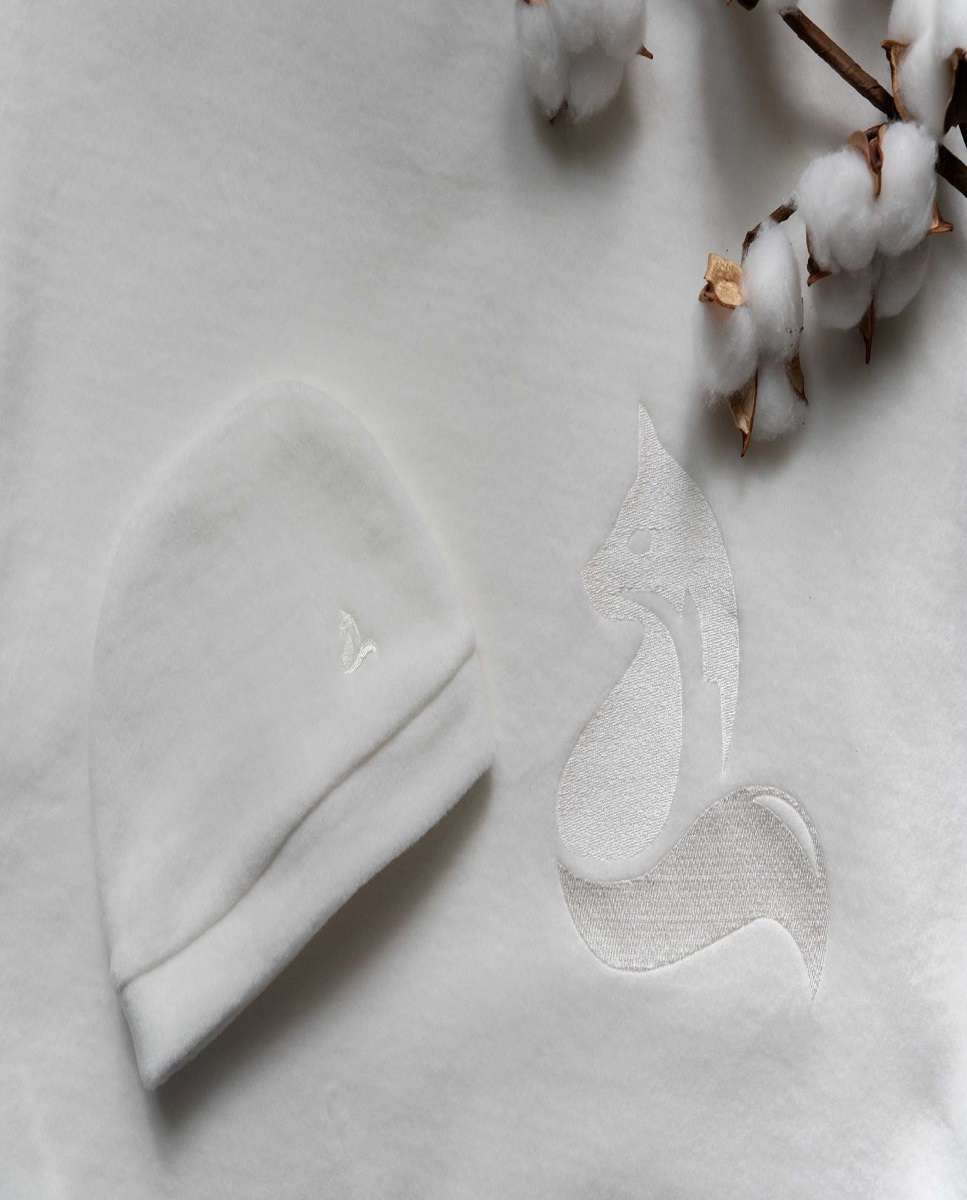 Gorro de bebé forrado - Branco Branco-2