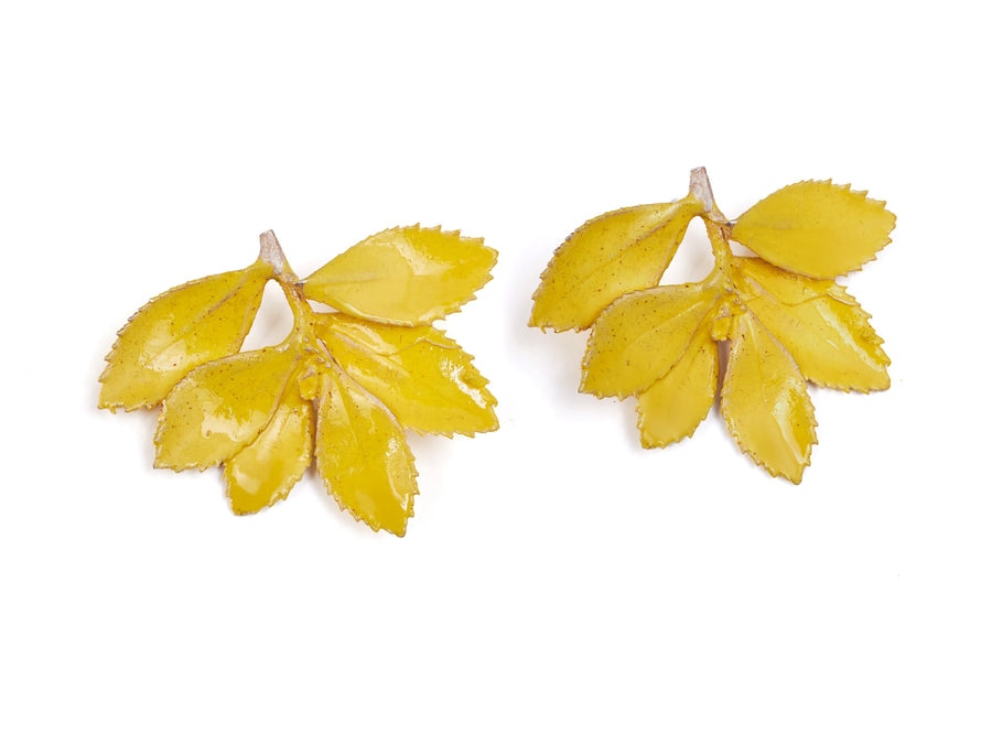 Brincos Ruber Folium Amarelos Amarelo-1
