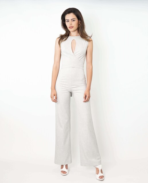 Imagem 0 de Macacão decote oval cache coeur laçada nas costas