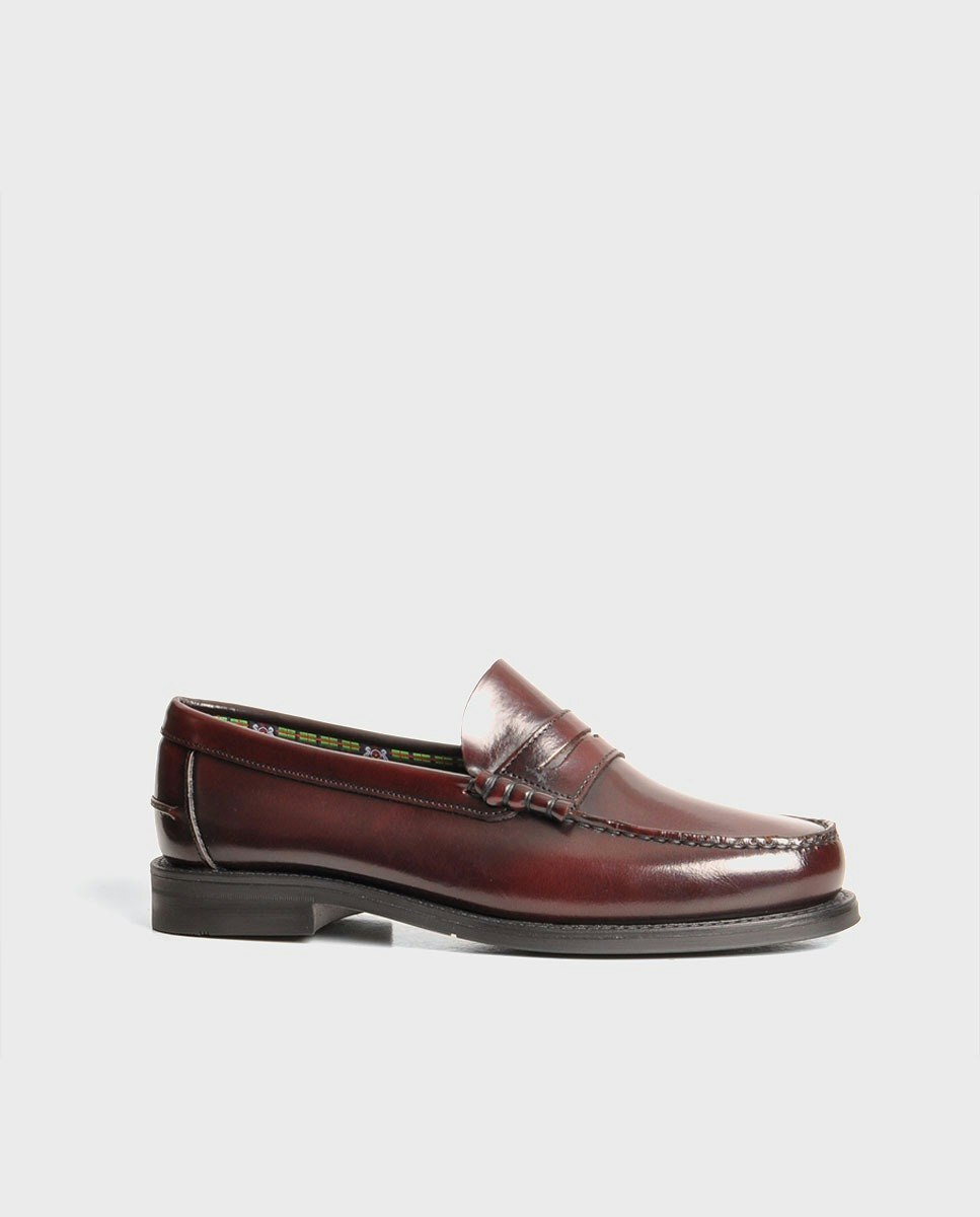 Sapato de Homem em Pele Bordo Vermelho-2