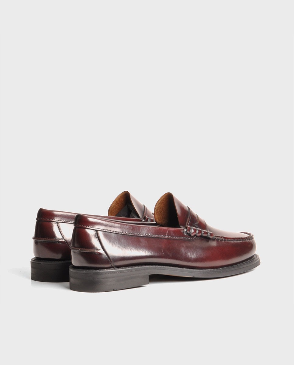Sapato de Homem em Pele Bordo Vermelho-3