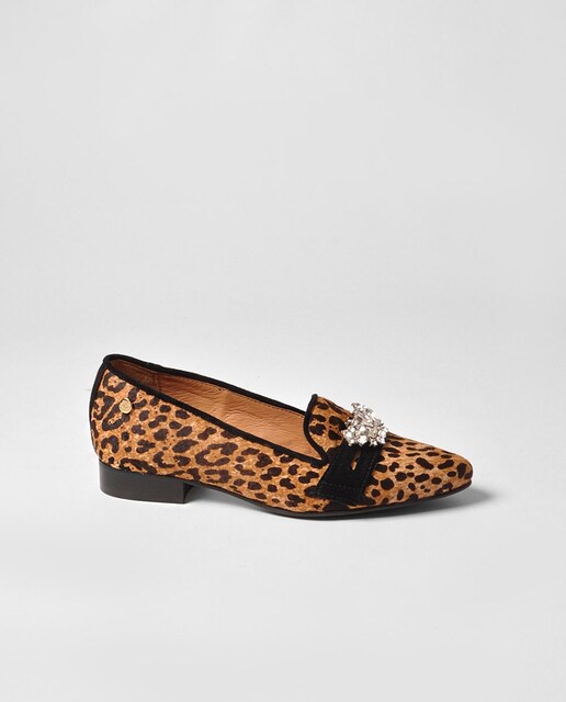 Imagem 0 de Sapato Pelo Leopardo Camel