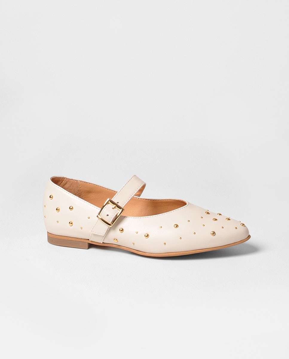 Sapato Pele Bege Bege-1