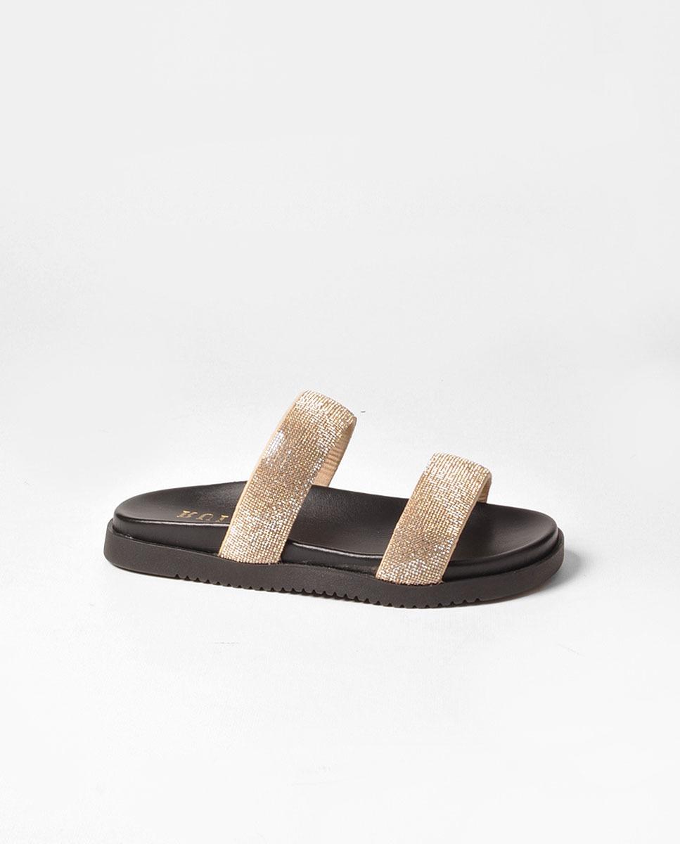 Chinelo Brilhantes Platino Preto-1