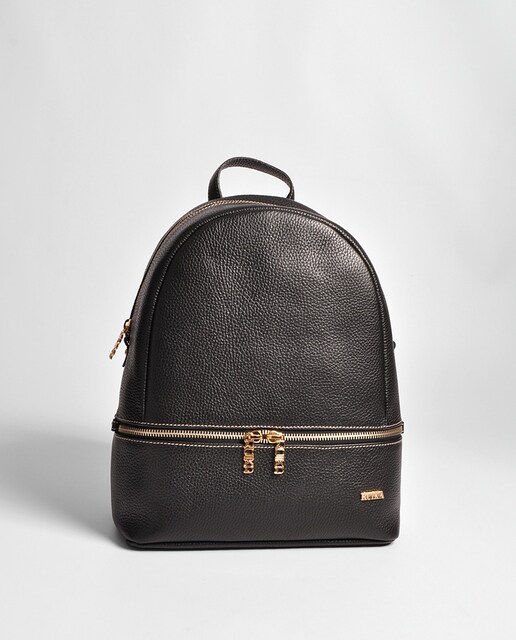 Imagem 0 de Mochila Média em Pele - Preto