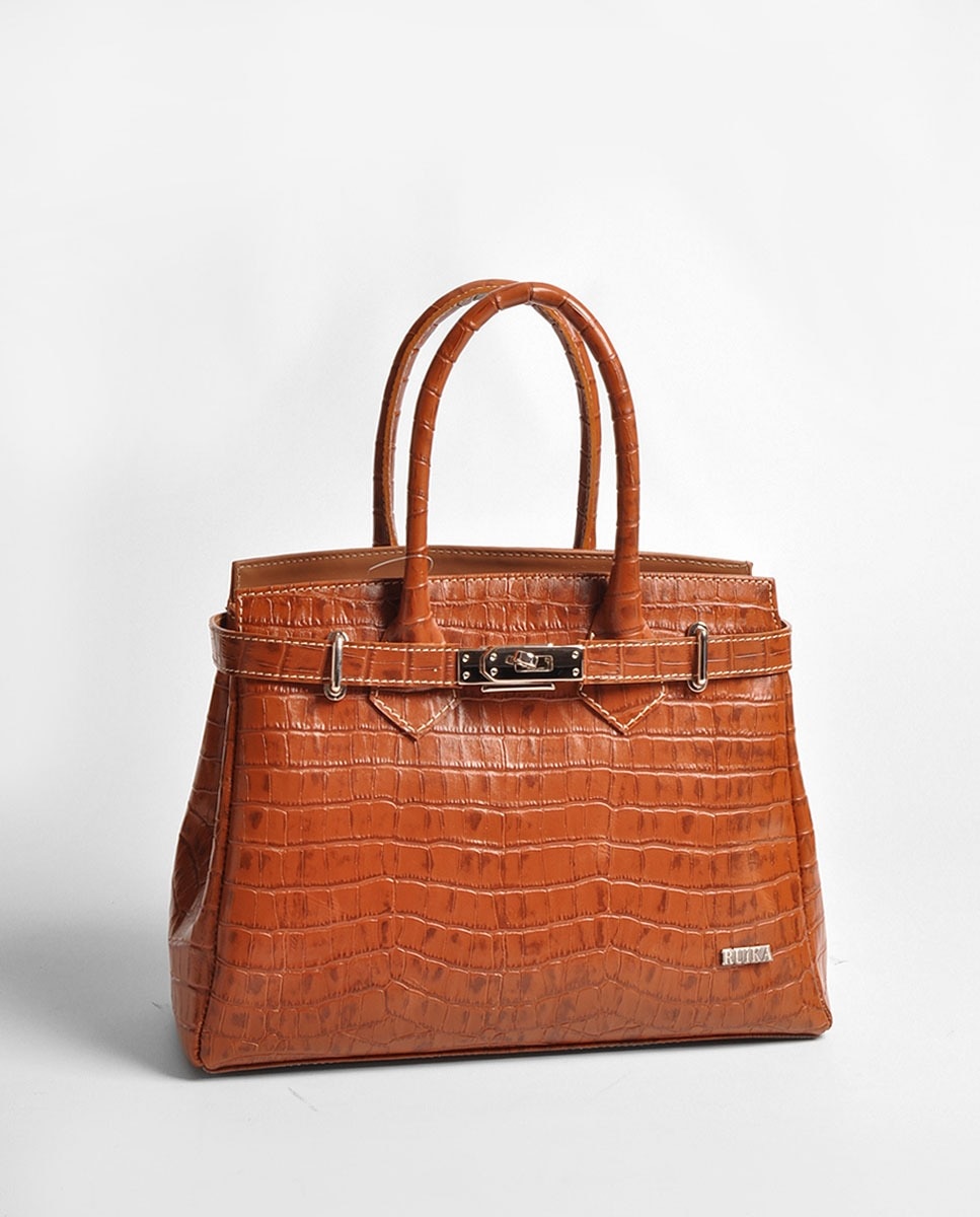 Imagem 0 de Mala Média em Croco - Mel