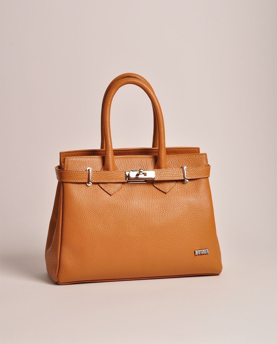 Imagem 0 de Mala de Tiracolo Média em Pele - Mel