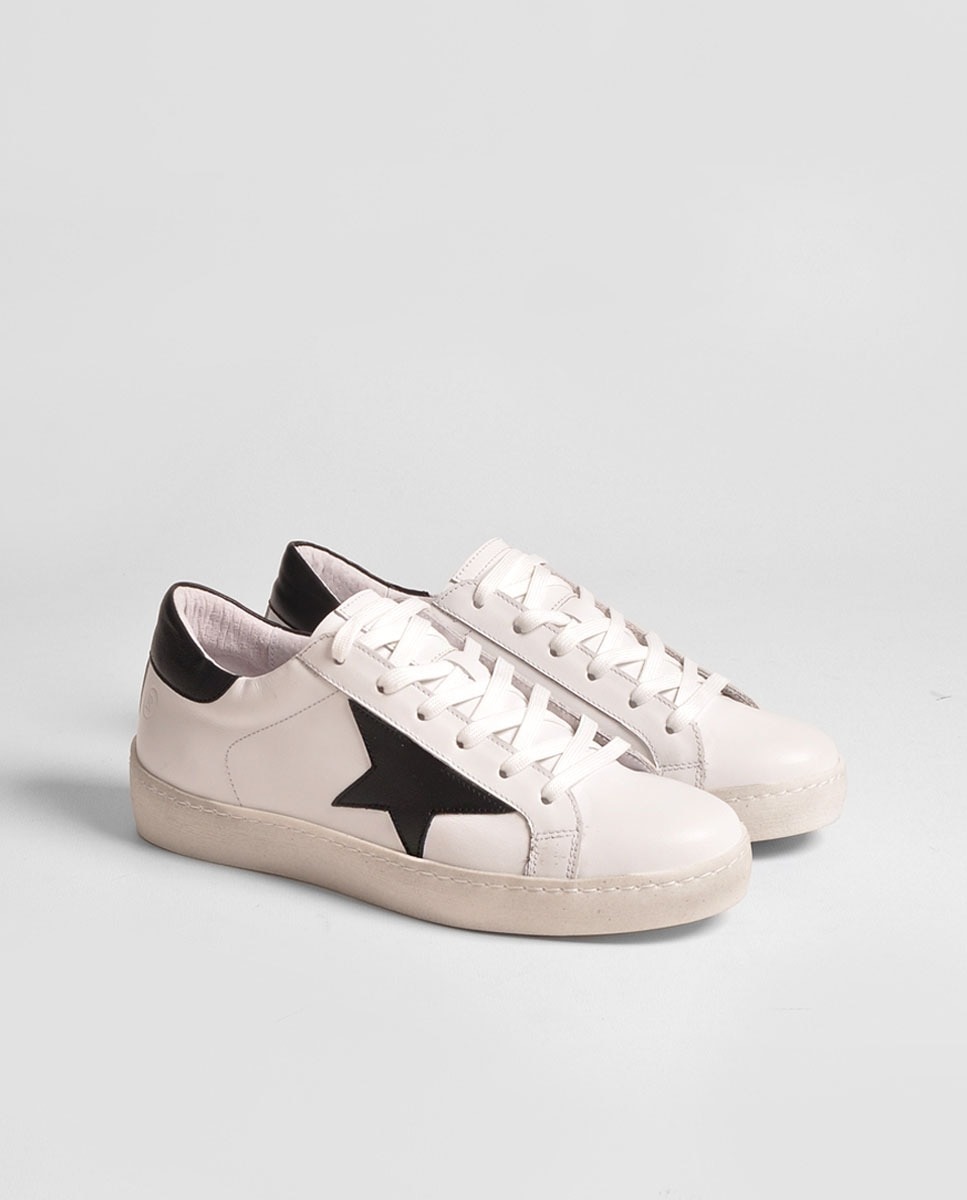 Ténis Pele/Crack Branco/Preto Branco-2