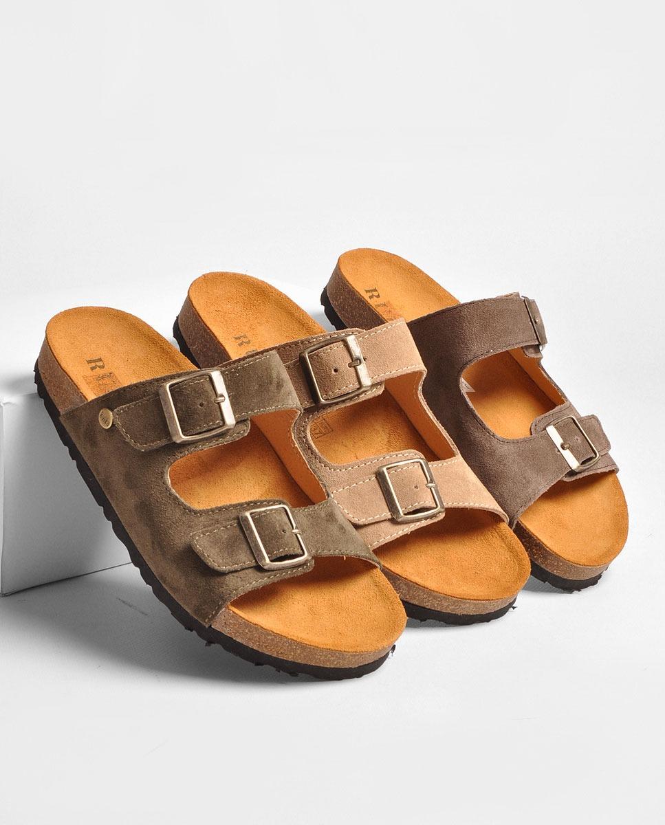 Chinelo Camurça Raton Castanho-3