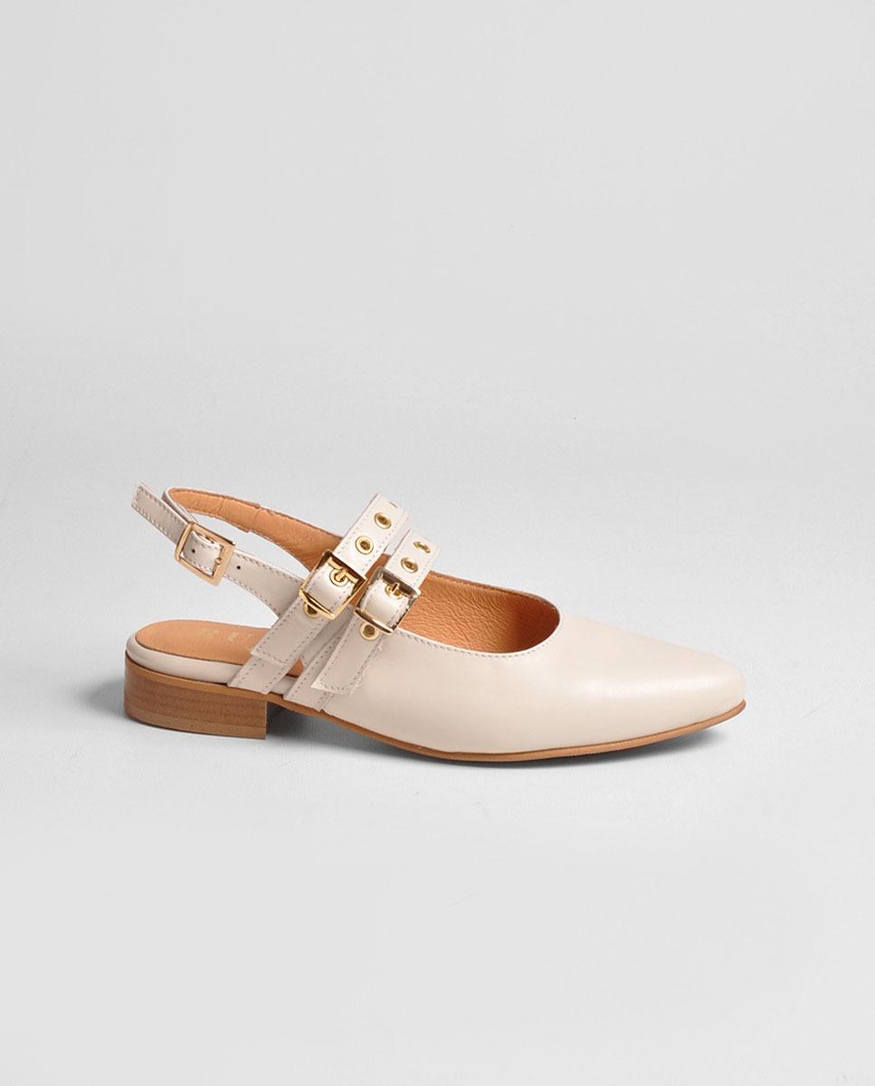 Sapato Pele Bege Bege-1