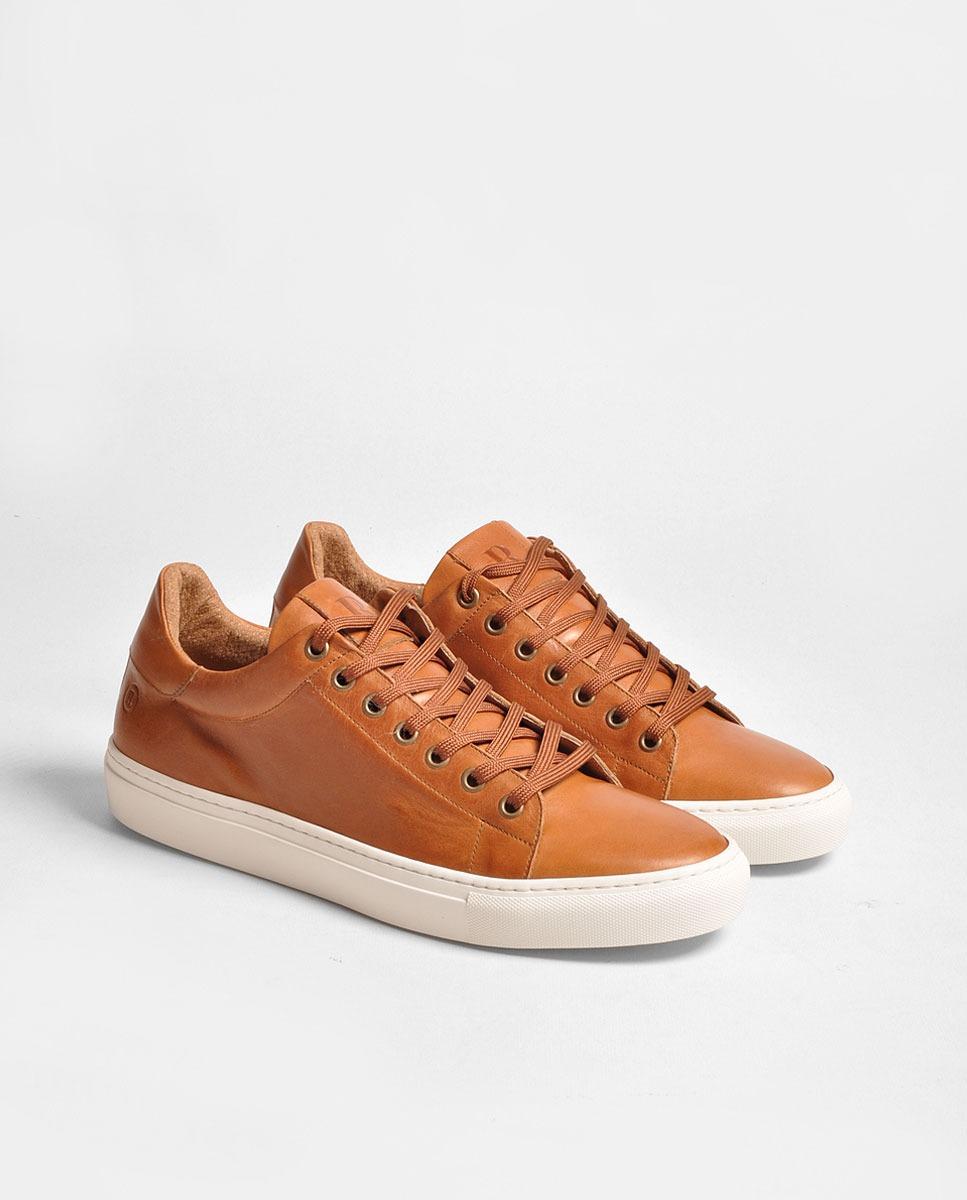 Sapatilhas de Homem em Pele Camel Camel-2