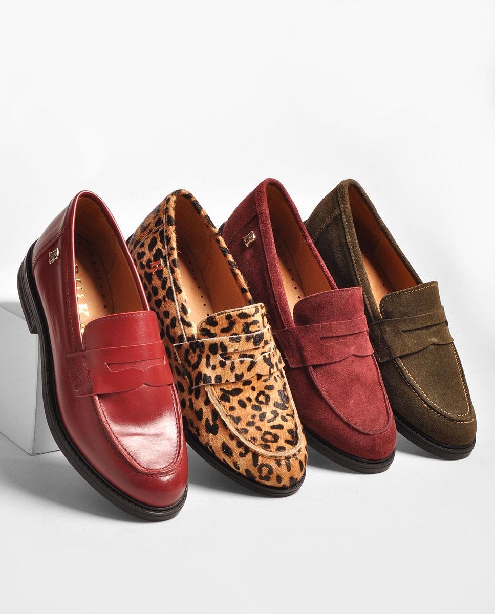 Mocassins em Pele Bordo Bordeaux-3