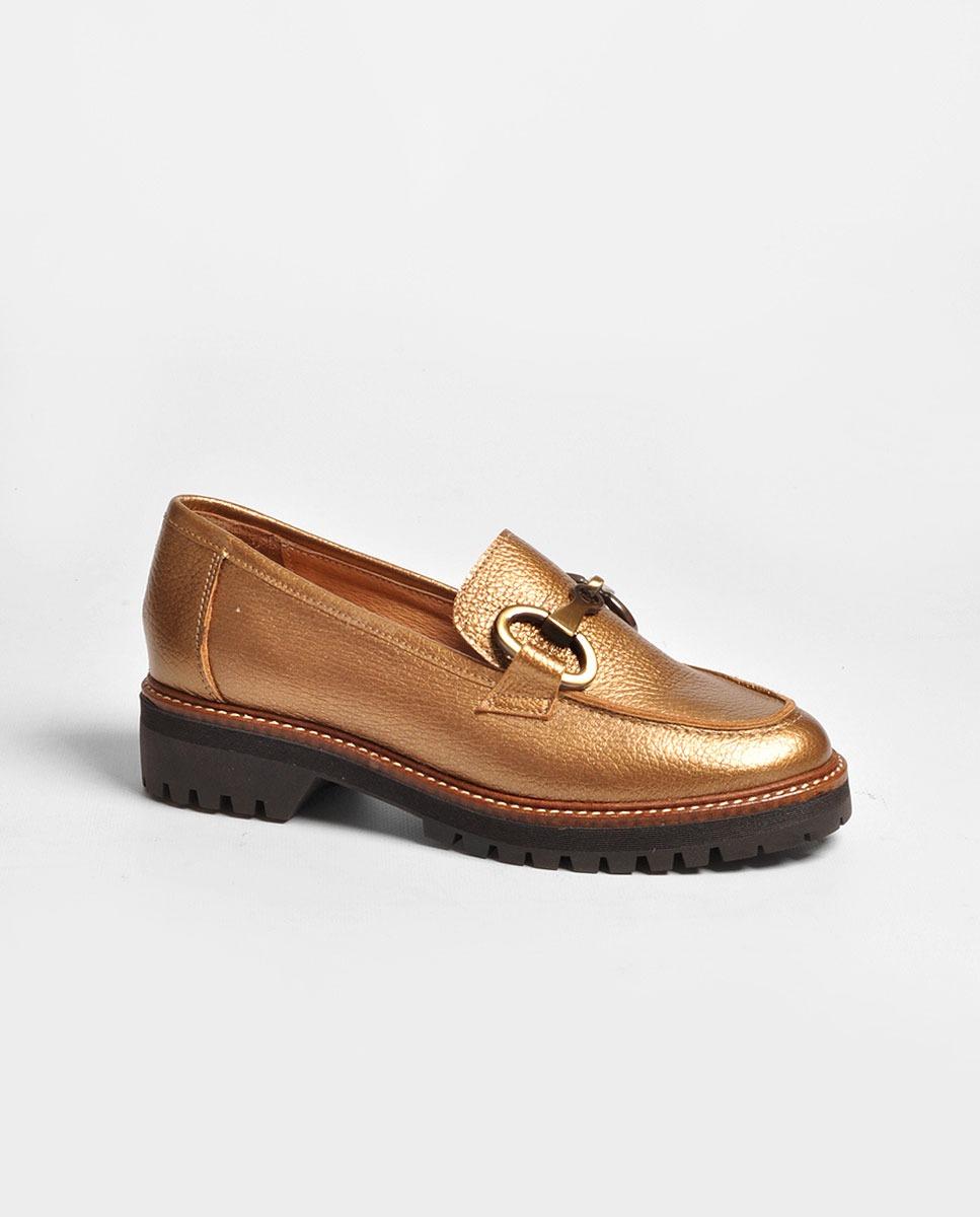 Imagem 0 de Mocassins em Metalizado Bronze