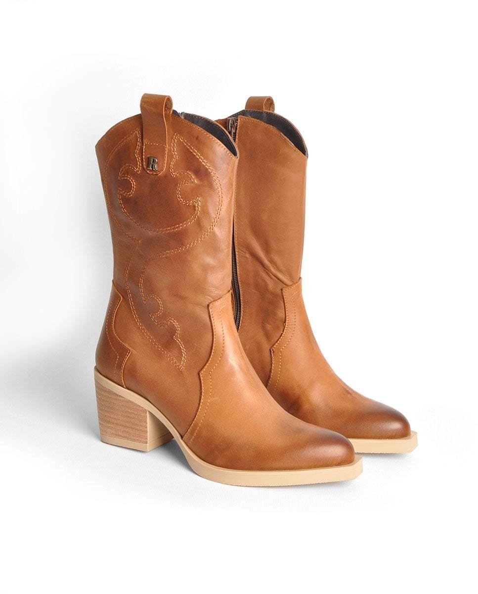 Bota em Pele Rustica Camel Camel-2