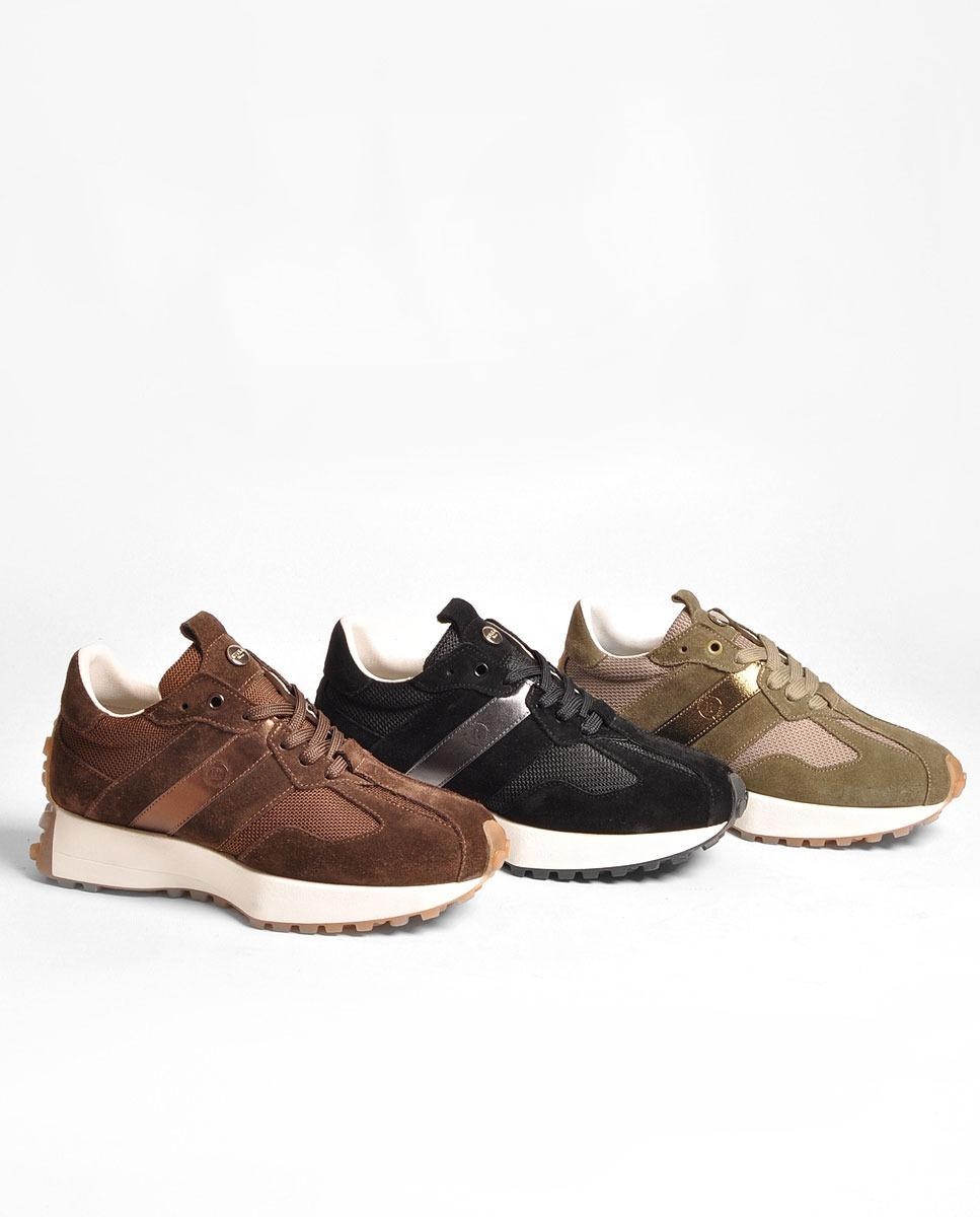 Sapatilha em Camurça Castanho Castanho-3